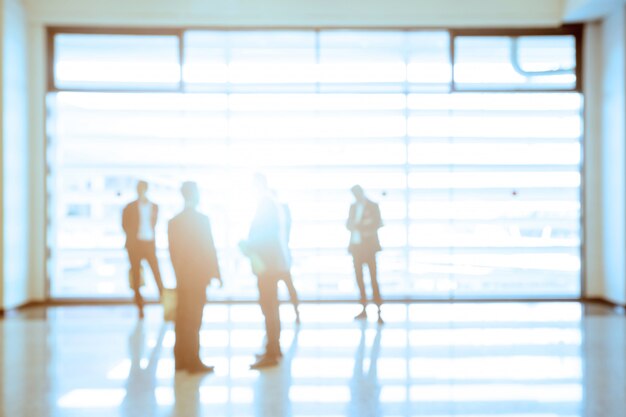 business people standing in the corridor of an business center