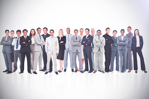 business people standing up