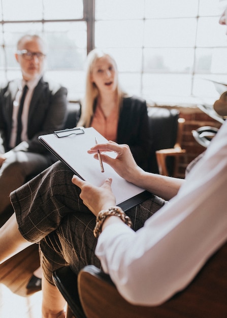 Business people talking in a consultation