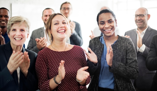 Business People Team Applauding Achievement Concept