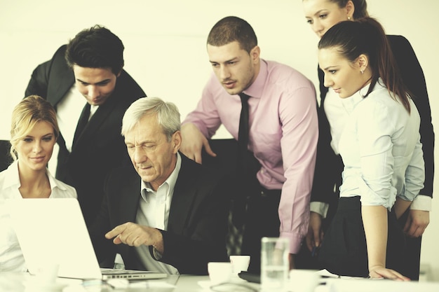 business people  team  at a meeting in a light and modern office environment.