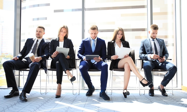 Business people waiting for job interview