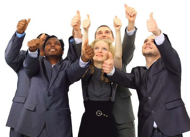 Photo business people with their hands together