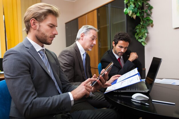 Business people at work in their office