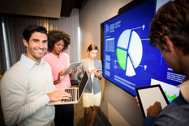 Business people working in the conference room