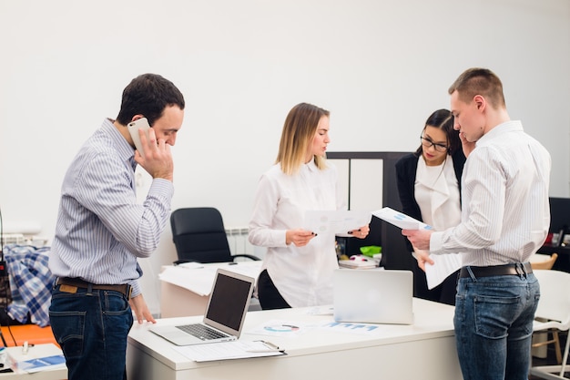 Business people working in conference room