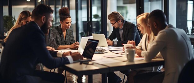 Photo business people working in a conference room