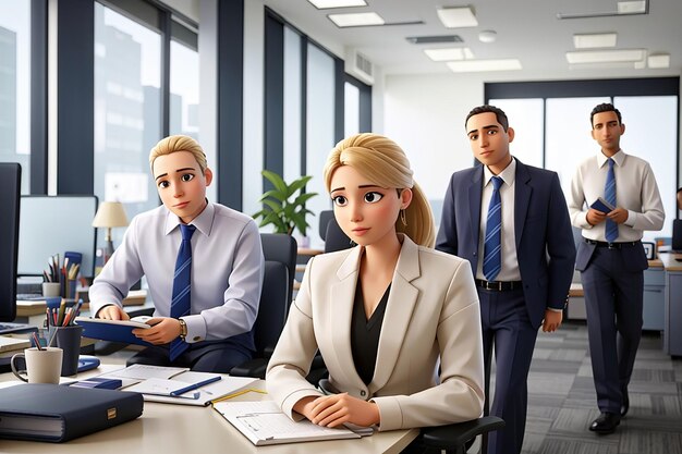 Business people working in office