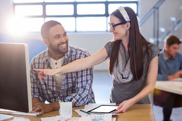 Business people working in office