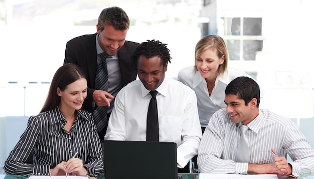 Business people working in an office