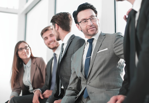 Business people working in an office