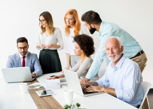 Business people working in office