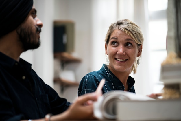 Business people working in office