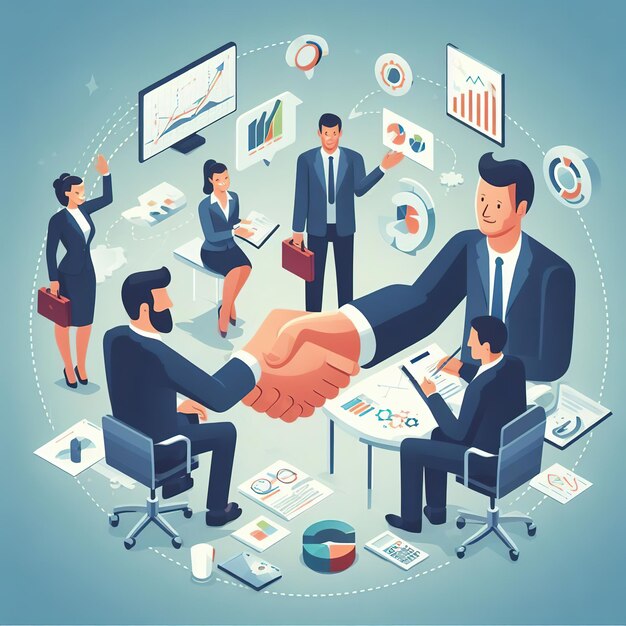 Business people working together in office