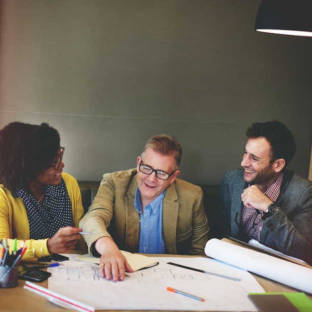 Business people working together in a project 