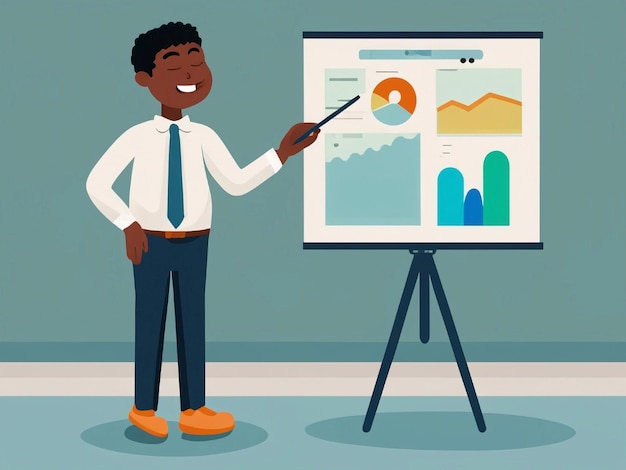 Business presentation illustration