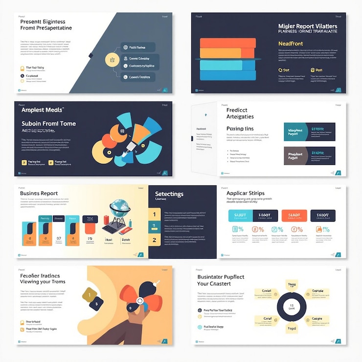 Photo business presentation templates infographic elements for reports marketing and web design