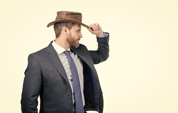 Premium Photo  Business professional man wear cowboy hat with