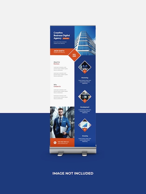 Photo business roll up banner template design