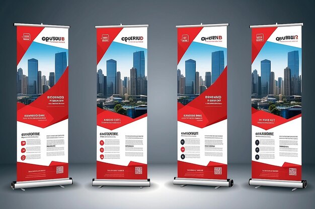 Photo business roll up design stand banner template signboard layout background brochure flyer template