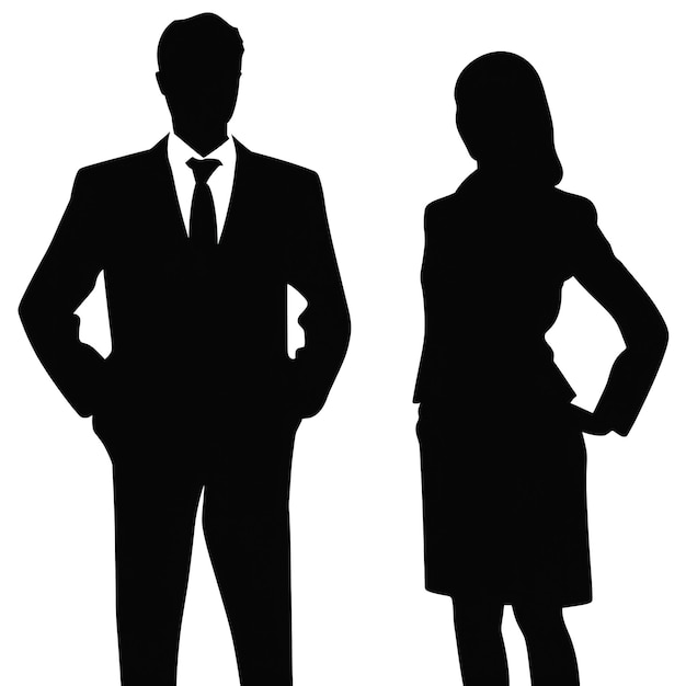 business silhouette set