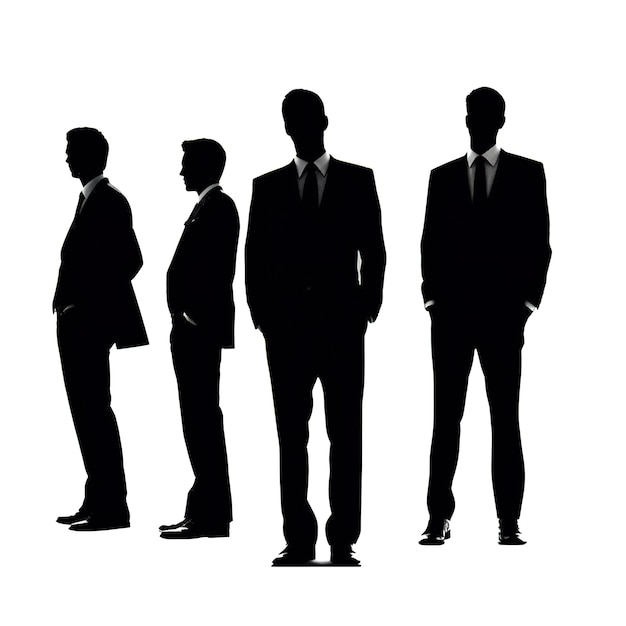 business silhouette set