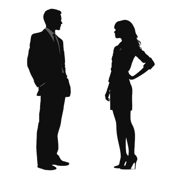 business silhouette set