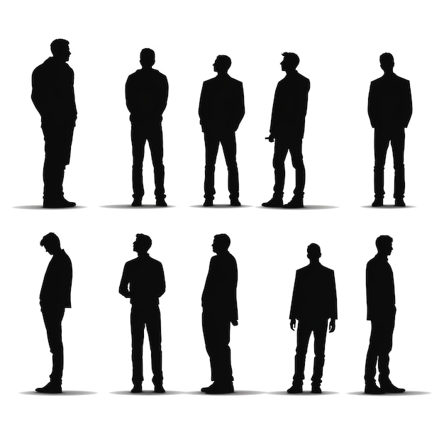 Photo business silhouette set