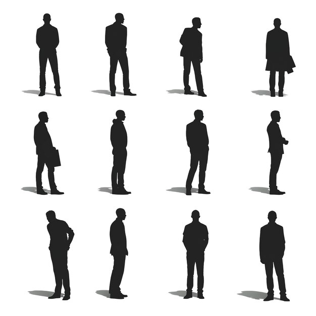 Photo business silhouette set