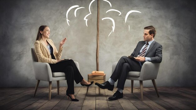 Концепция интервью о трудоустройстве в деловой ситуации