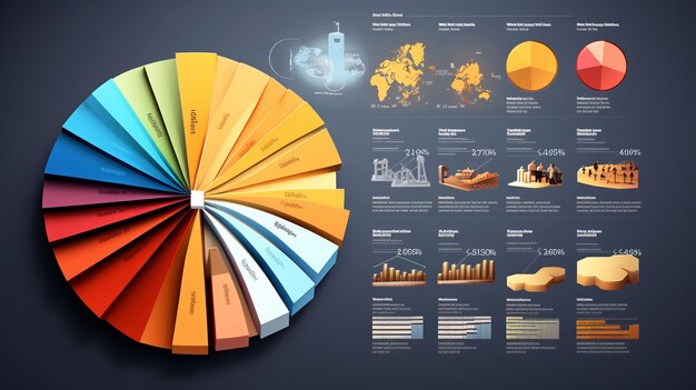 Photo business solution infographics background