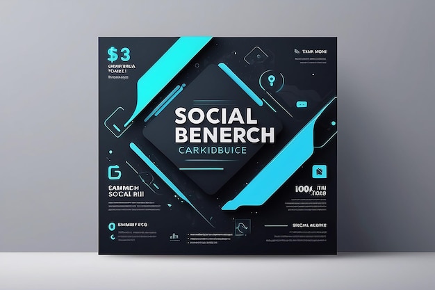 Бизнес-квадратный баннер социальных сетей шаблон веб-баннера Корпоративный рекламный баннер для постов в социальных сетях