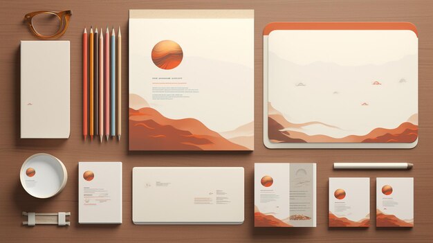 Photo business stationery mock up design