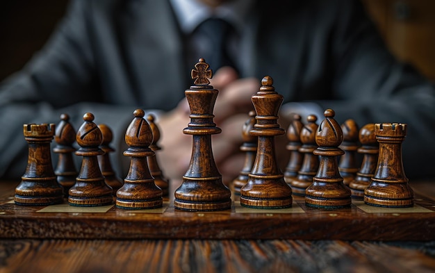 Business Strategy Concept With Chess Pieces