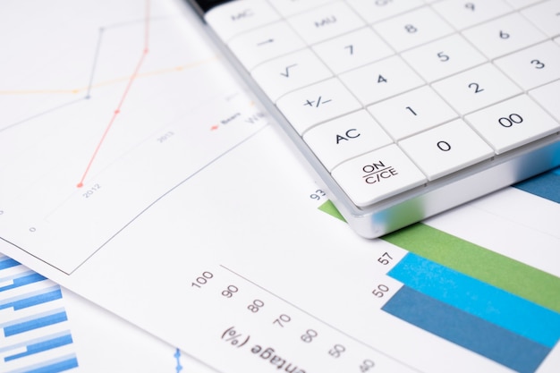 A business strategy using color charts and a calculator