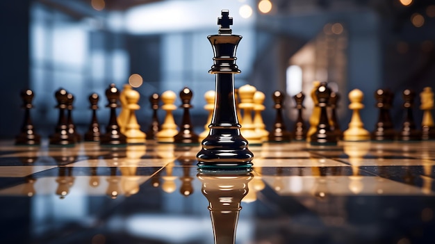 business strategy with chess pieces photography