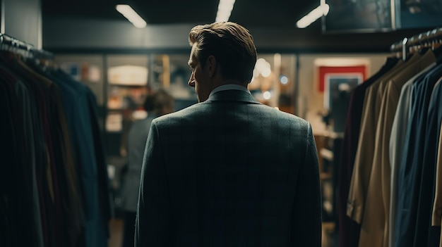 Business Suit Shopping in a Department Store Generative ai