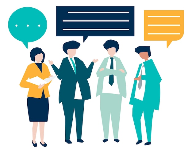business talk png illustration transparent background