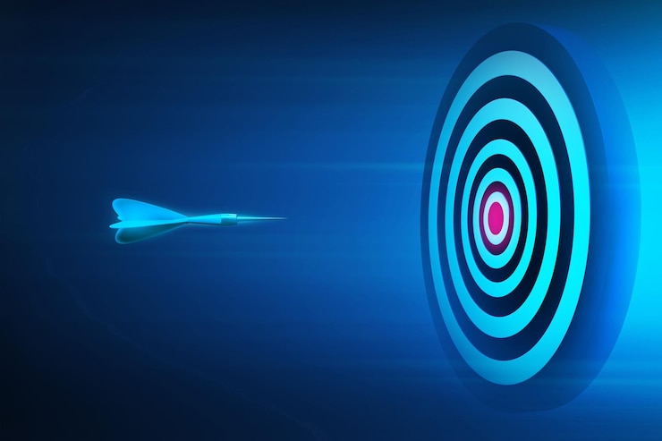 Photo business target concept 3d illustration