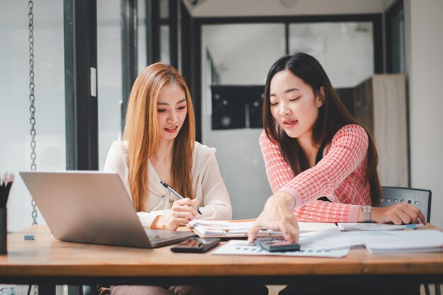Business team analysis summary graph reports of business operating expenses and work data about the companys financial statementsx9