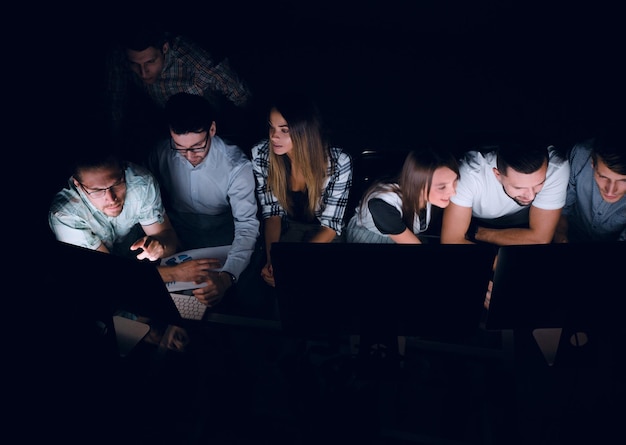 Business team discussing business issues startup