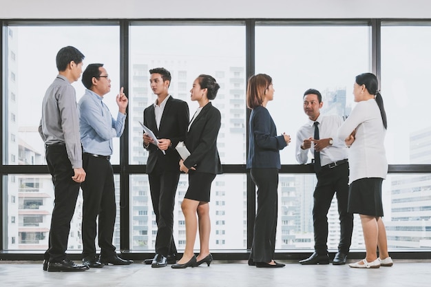 Business team discussing in office