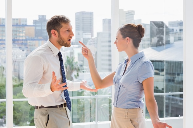 Business team having a heated argument