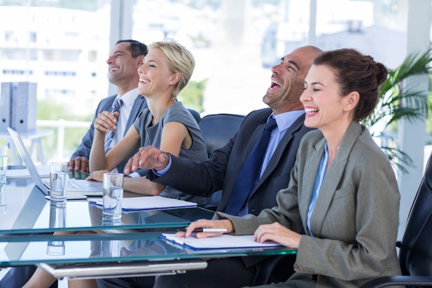 Business team having a meeting