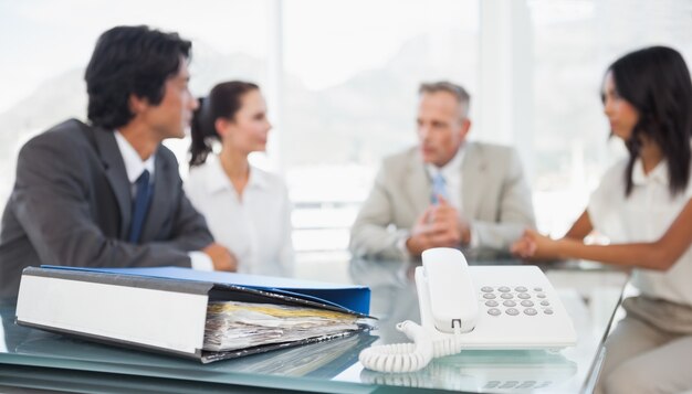 Business team having a meeting