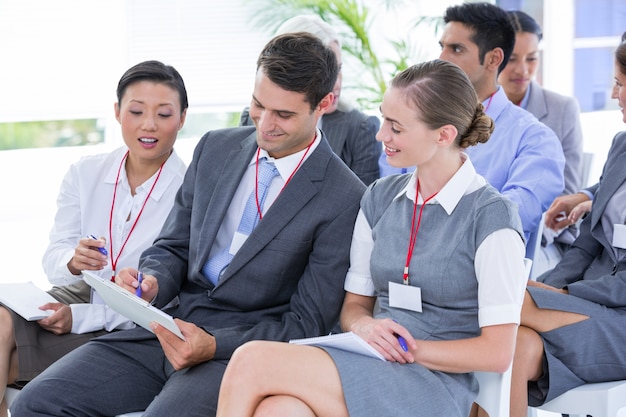 business team during a meeting