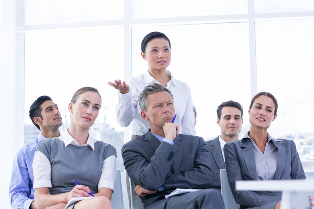 business team during a meeting