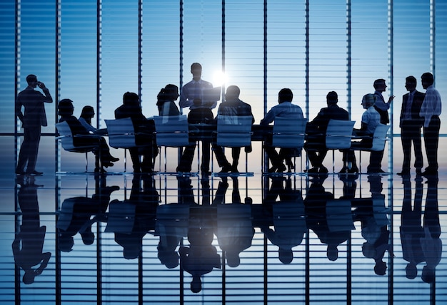  business team at a meeting