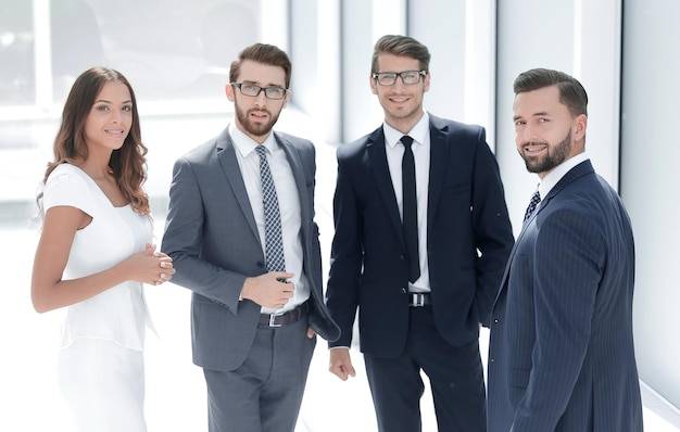 Business team standing in the office business people