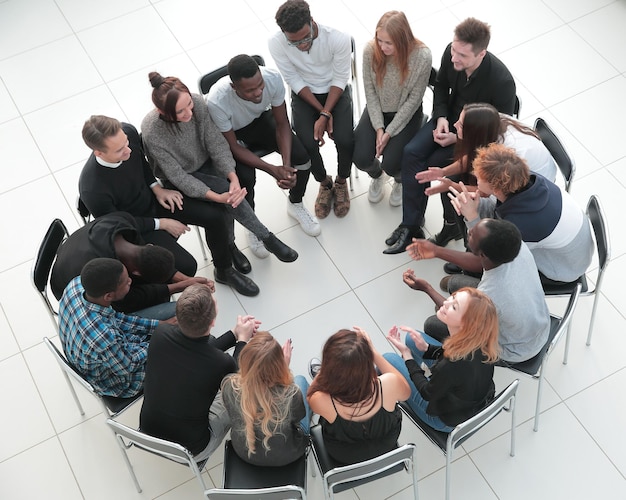 Business team training listening meeting concept